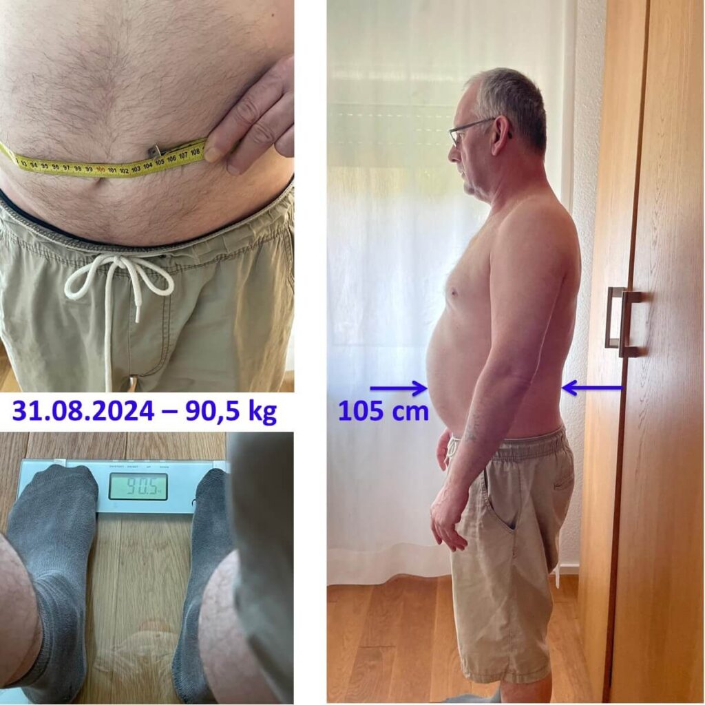 Man weight loss before and after